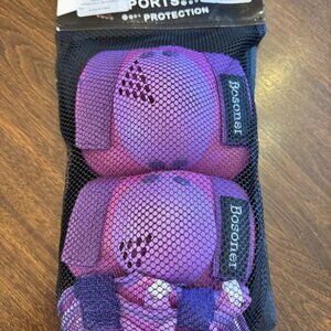 Sports Protection Youth Medium Pink/Purple Knee Elbow Pads-Brand New